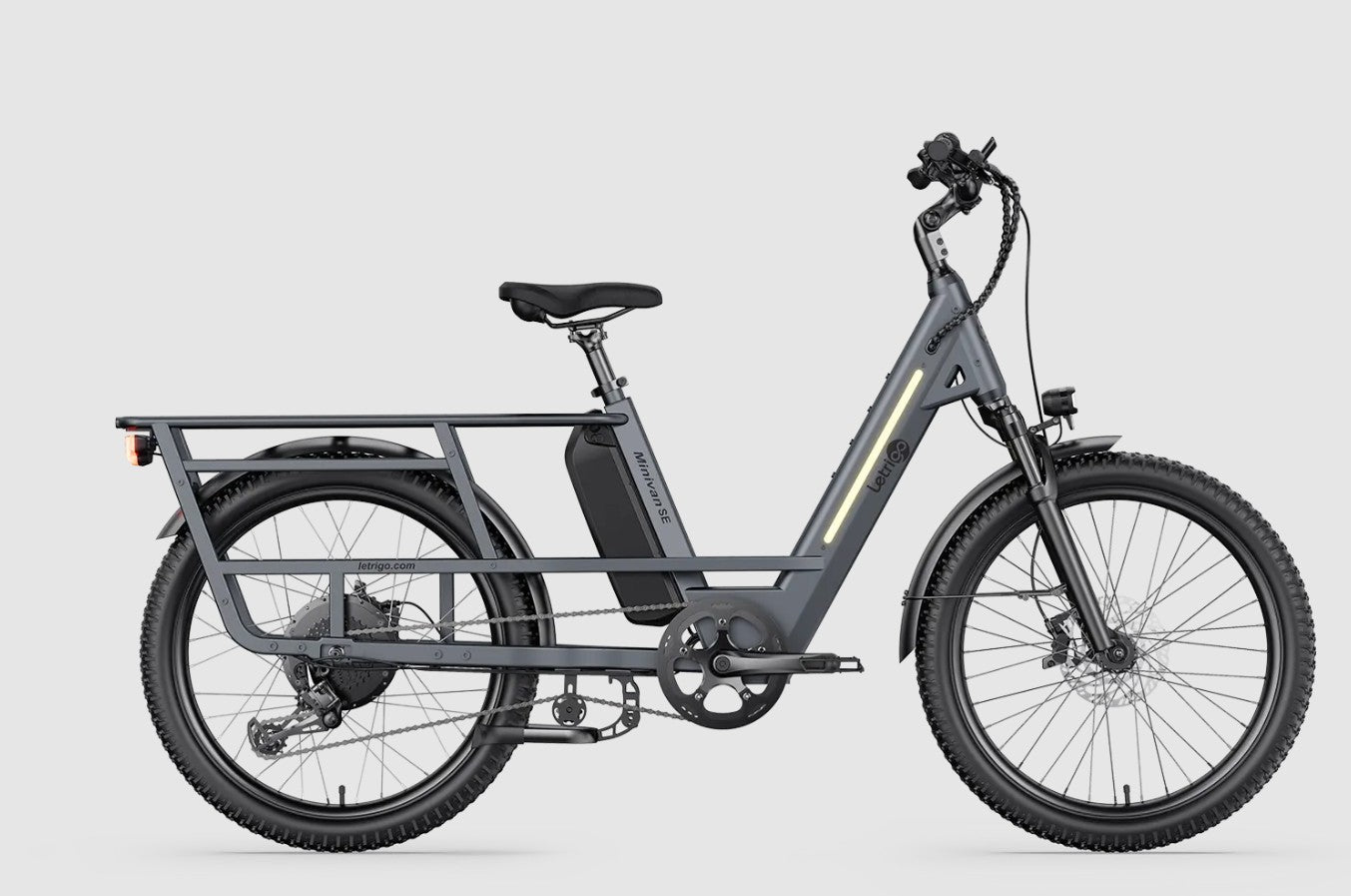 swego electric bicycle EVELO Omega Bike providing a 38 Letrigo Minivan SE - Gray