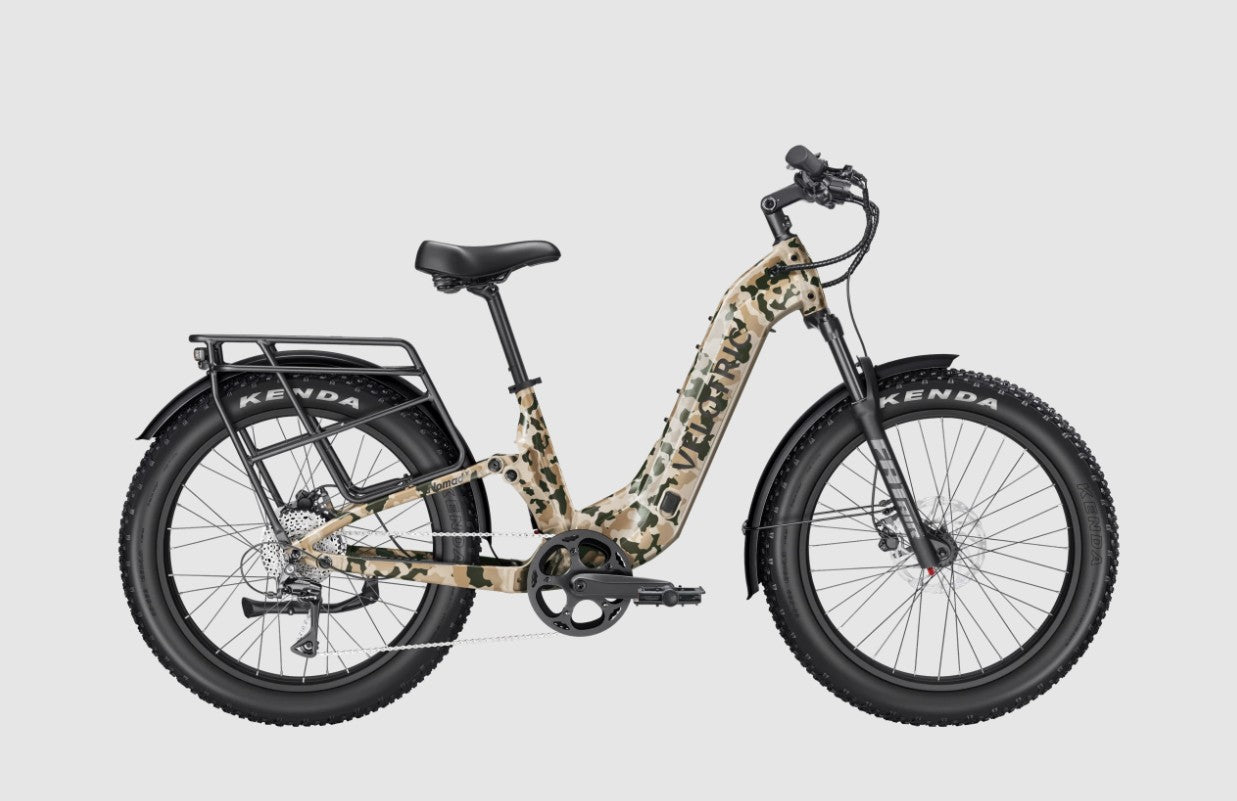 full suspension electric bicycles Velotric Nomad 2X Full Suspension Fat Tire Ebike Step Through – Electric Bike Center