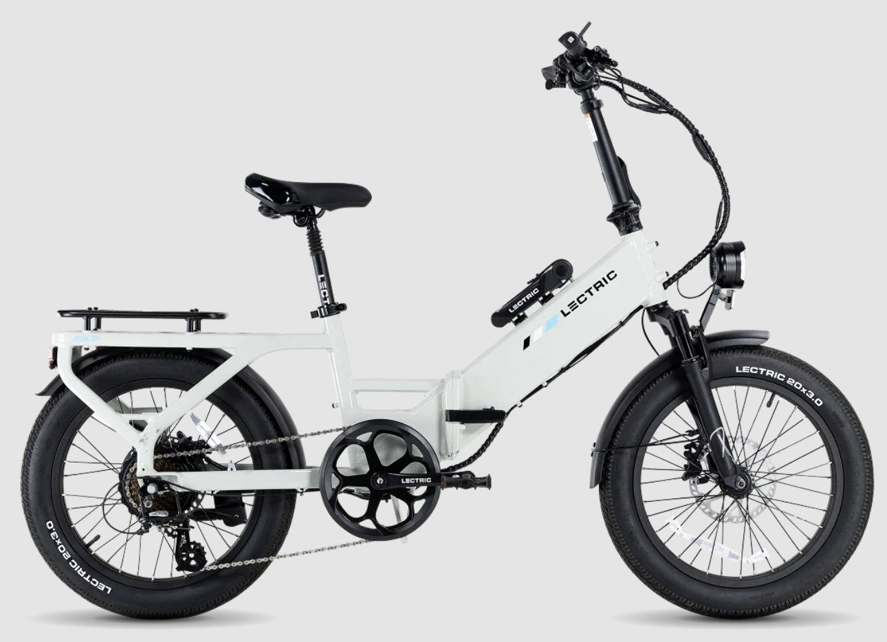 Lectric XP4 Step-Thru eBike in Stratus White | Adult Folding Electric Bike | Lightweight eBike | Class 3 eBike